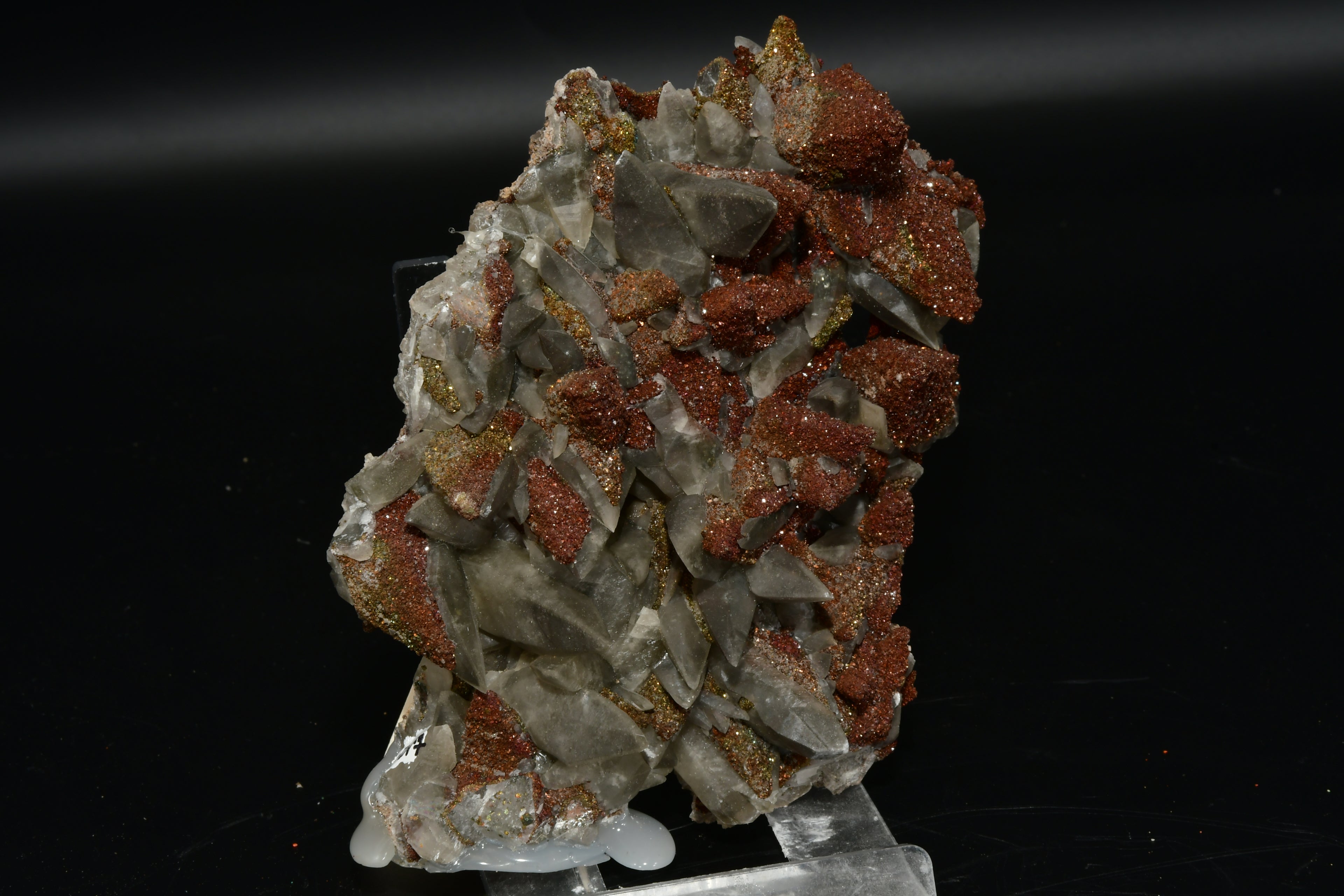 CALCITE with CHALCOPYRITE (cabinet)