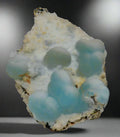 Blue Opal from Australia, translucent spheres on white matrix, mineral specimen for collectors