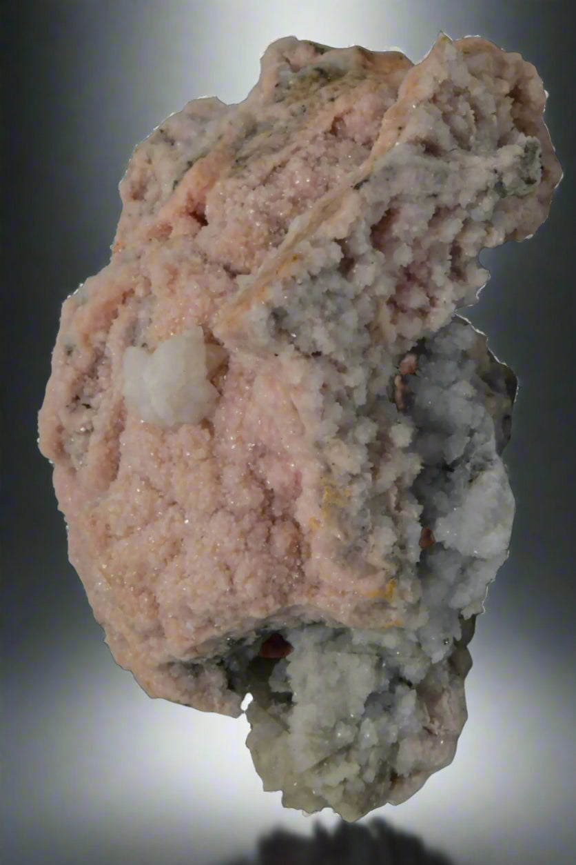 RHODOCHROSITE associated with PYRITE (small cabinet)