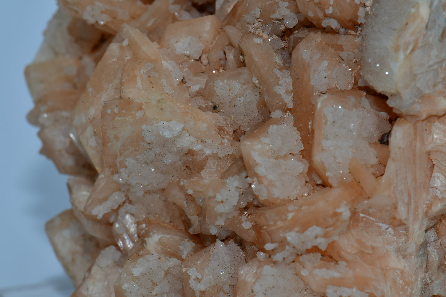 STILBITE covered with APOPHILLITE