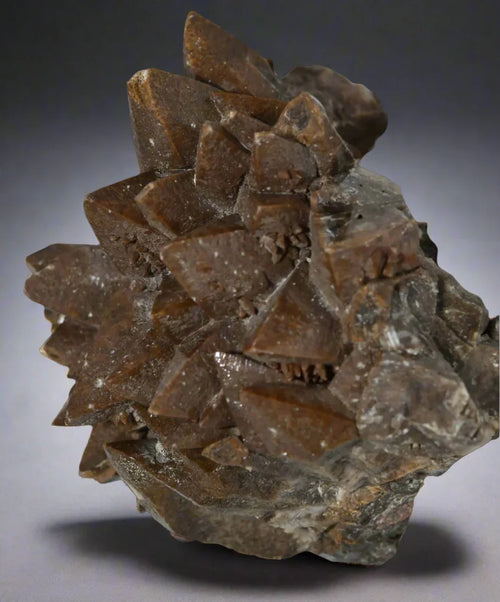 Sphalerite crystal cluster from classic locality, earthy brown mineral specimen for collectors