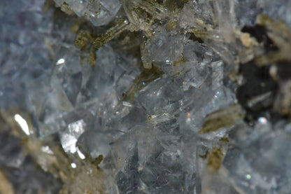 BLUE FLUORITE WITH QUARTZ AND BIOTITE