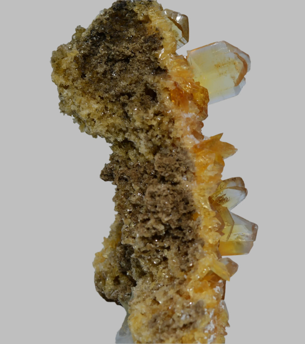Calcite crystals on matrix, classic mineral specimen for collectors