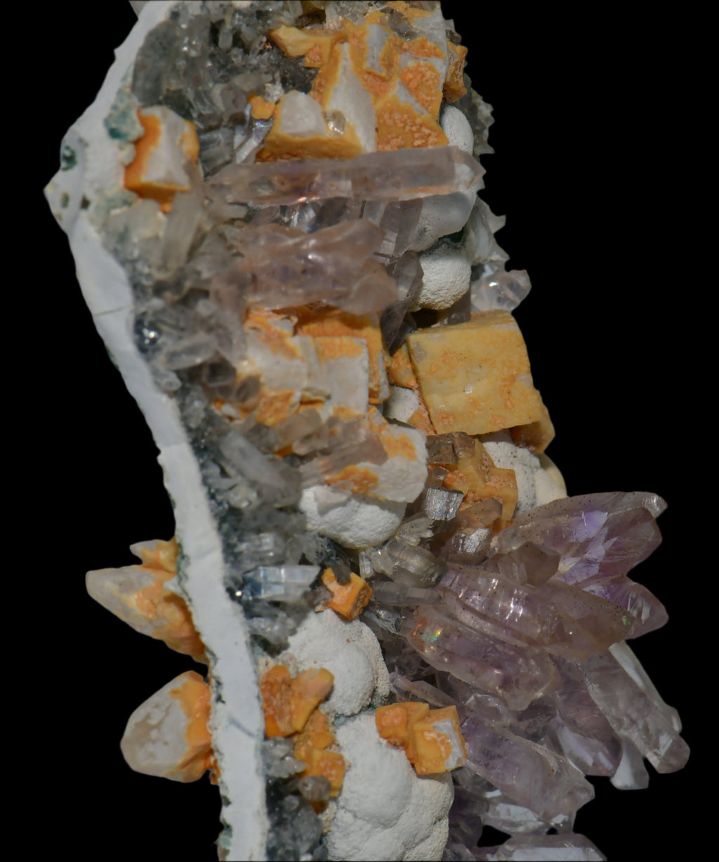 AMETHYST, CALCITE, QUARTZ, COPPER MINERALS (cabinet)