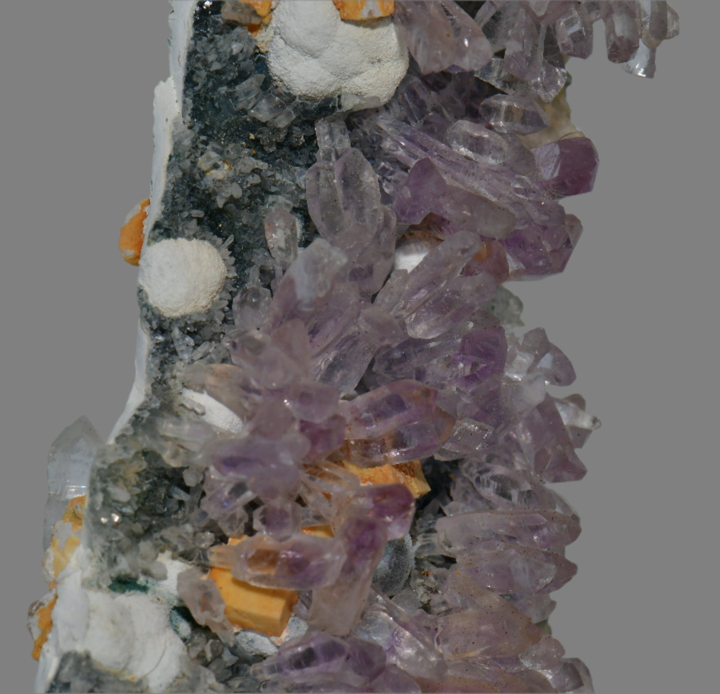 AMETHYST, CALCITE, QUARTZ, COPPER MINERALS