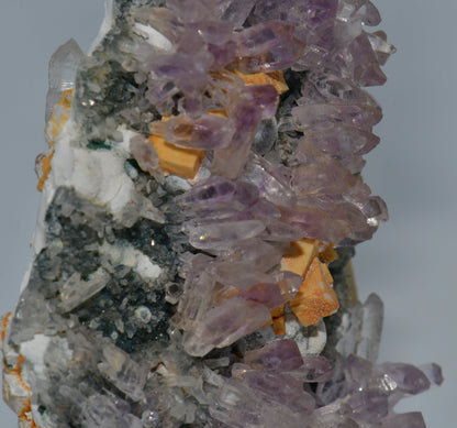 AMETHYST, CALCITE, QUARTZ, COPPER MINERALS