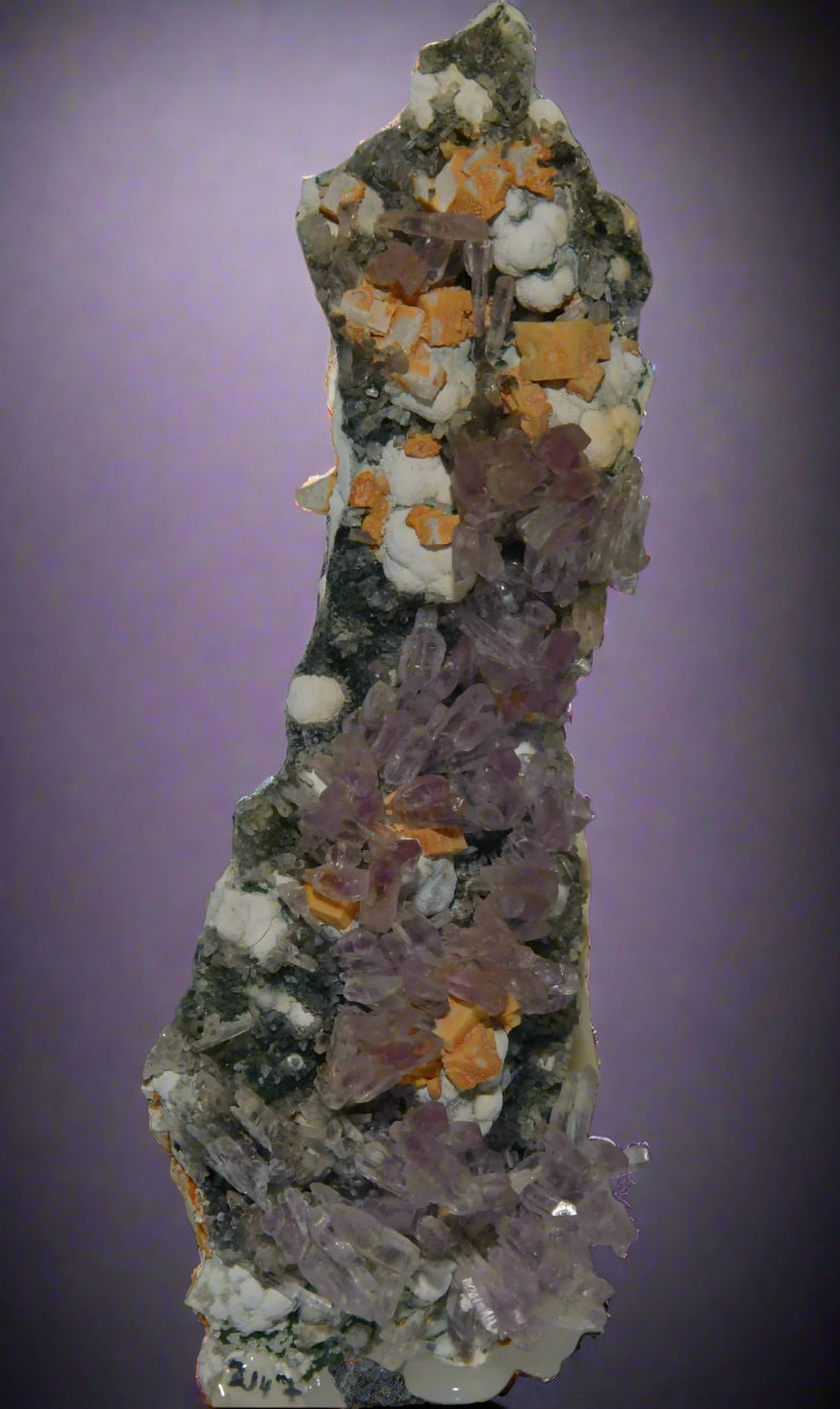AMETHYST, CALCITE, QUARTZ, COPPER MINERALS (cabinet)