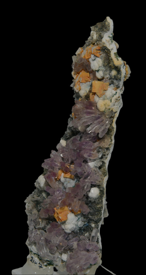 AMÉTHYSTE, CALCITE, QUARTZ, MINÉRAUX DE CUIVRE, Minas Gerais Brésil (armoire)