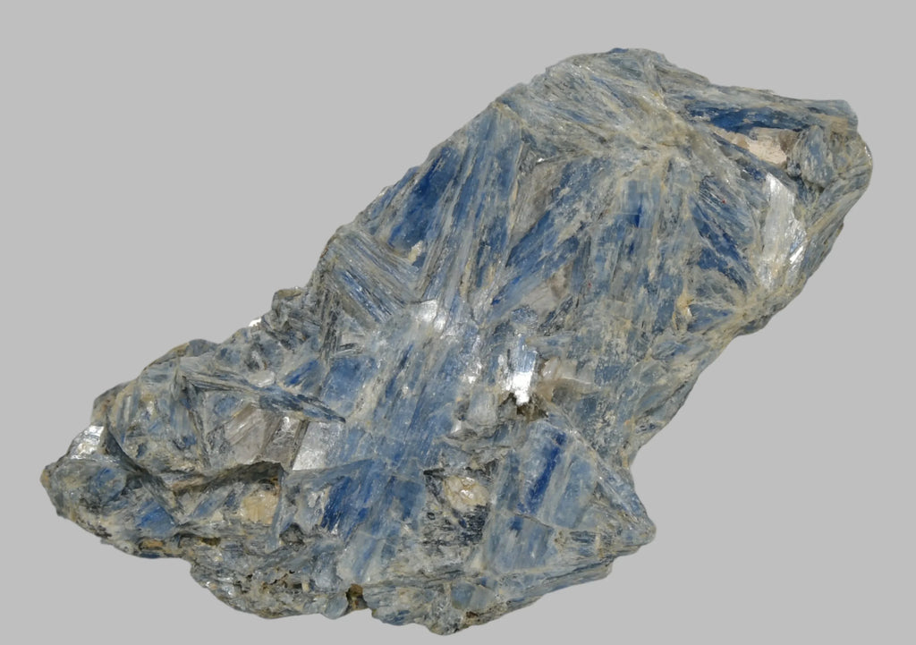 Kyanite mineral specimen with blue blade-like crystals, natural geological formation