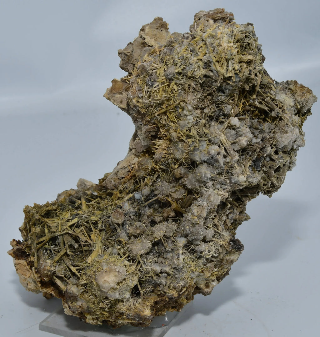 Calcite with Barite needles on matrix, classic mineral specimen for collectors