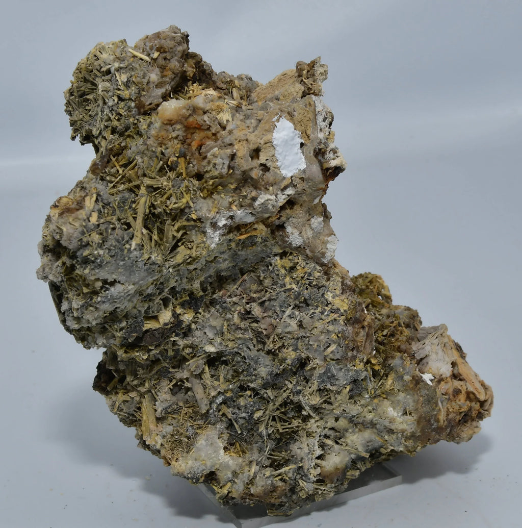 Hematite with Quartz, Morocco - mineral specimen featuring earthy matrix and crystalline formations