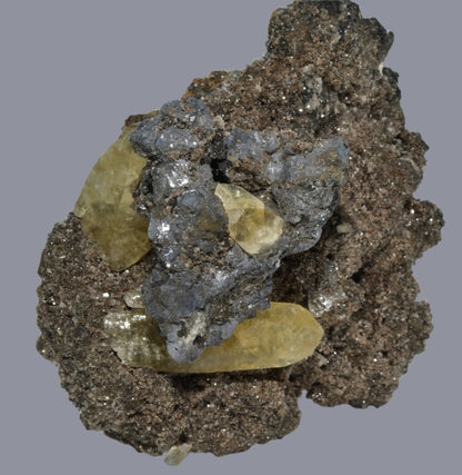 CALCITE ON SPHALERITE