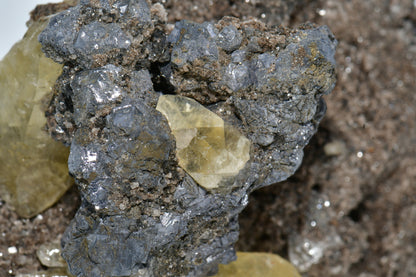 CALCITE ON SPHALERITE