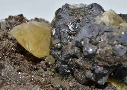 CALCITE ON SPHALERITE