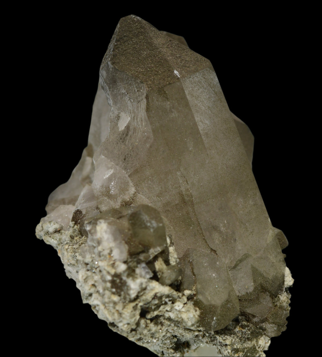 QUARTZ covered with CHLORITE (cabinet)