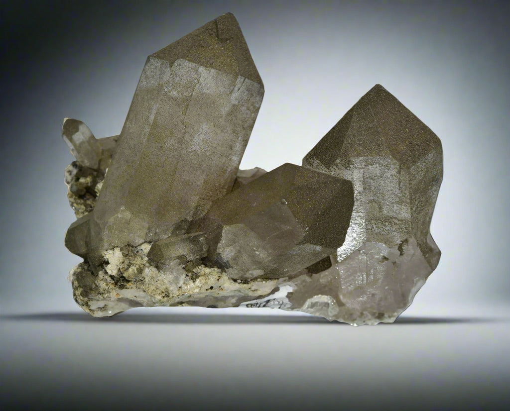 QUARTZ covered with CHLORITE (cabinet)