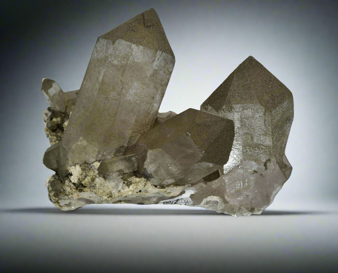 QUARTZ covered with CHLORITE (cabinet)