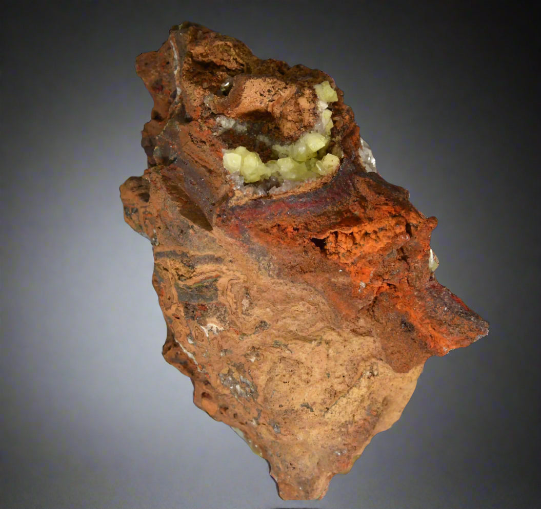 ADAMITE ON LIMONITE (cabinet)