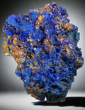 AZURITE on LIMONITE, MORENCI, GREENLEE COUNTY, ARIZONA, USA (cabinet)