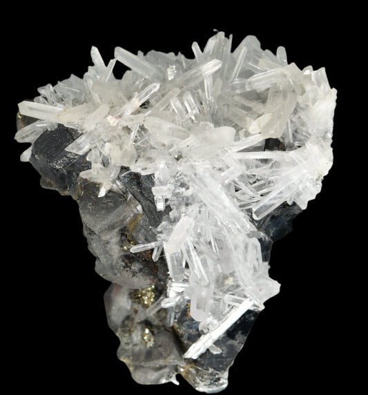 CHALCOPYRITE WITH NEEDLE QUARTZ