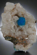 CAVANSITE sur STILBITE, POONAH, INDE (miniature)