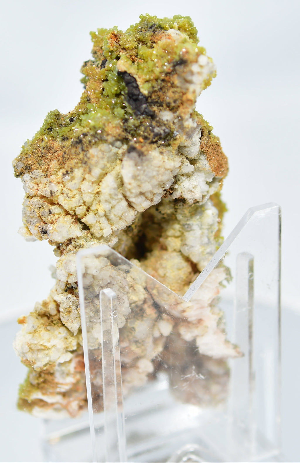PYROMORPHITE (THOUSANDS OF BRIGHT GREEN CRYSTALS) (large cabinet)
