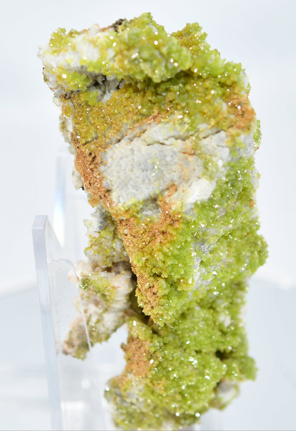 PYROMORPHITE (THOUSANDS OF BRIGHT GREEN CRYSTALS) (large cabinet)