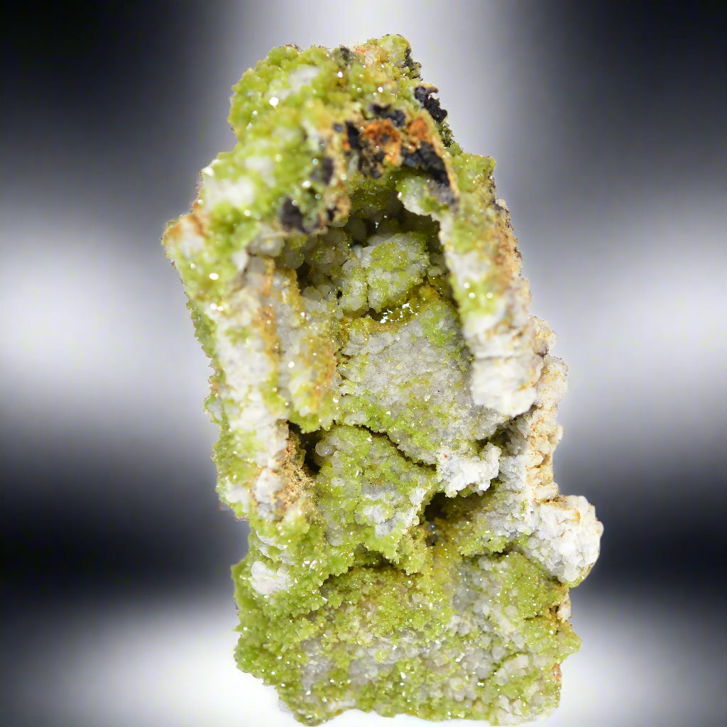 PYROMORPHITE (THOUSANDS OF BRIGHT GREEN CRYSTALS) (large cabinet)