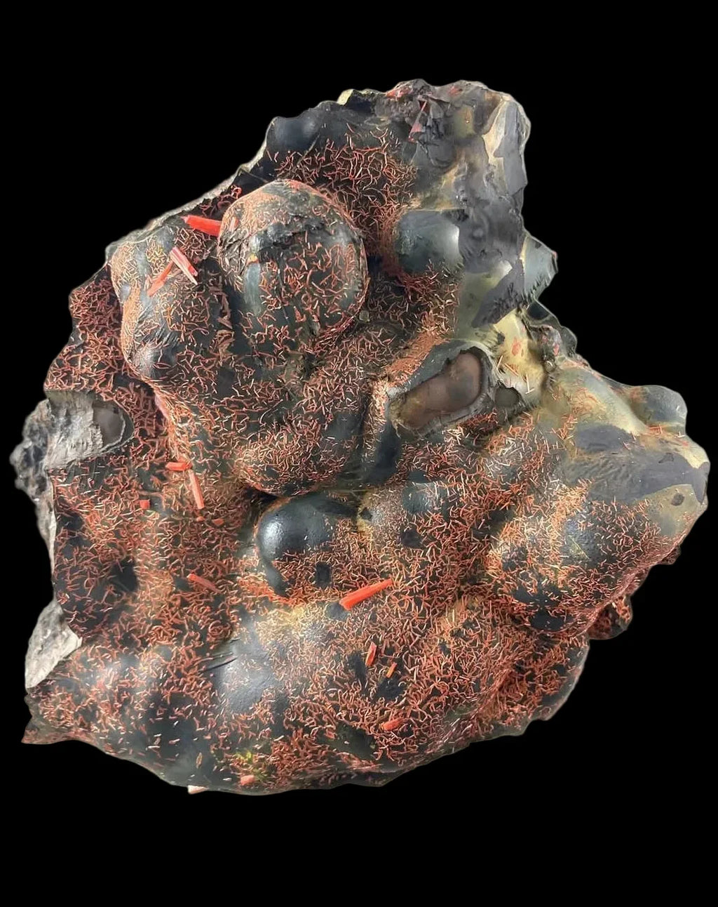 Crocoite with Goethite, West Comet Mine, Dundas, Tasmania