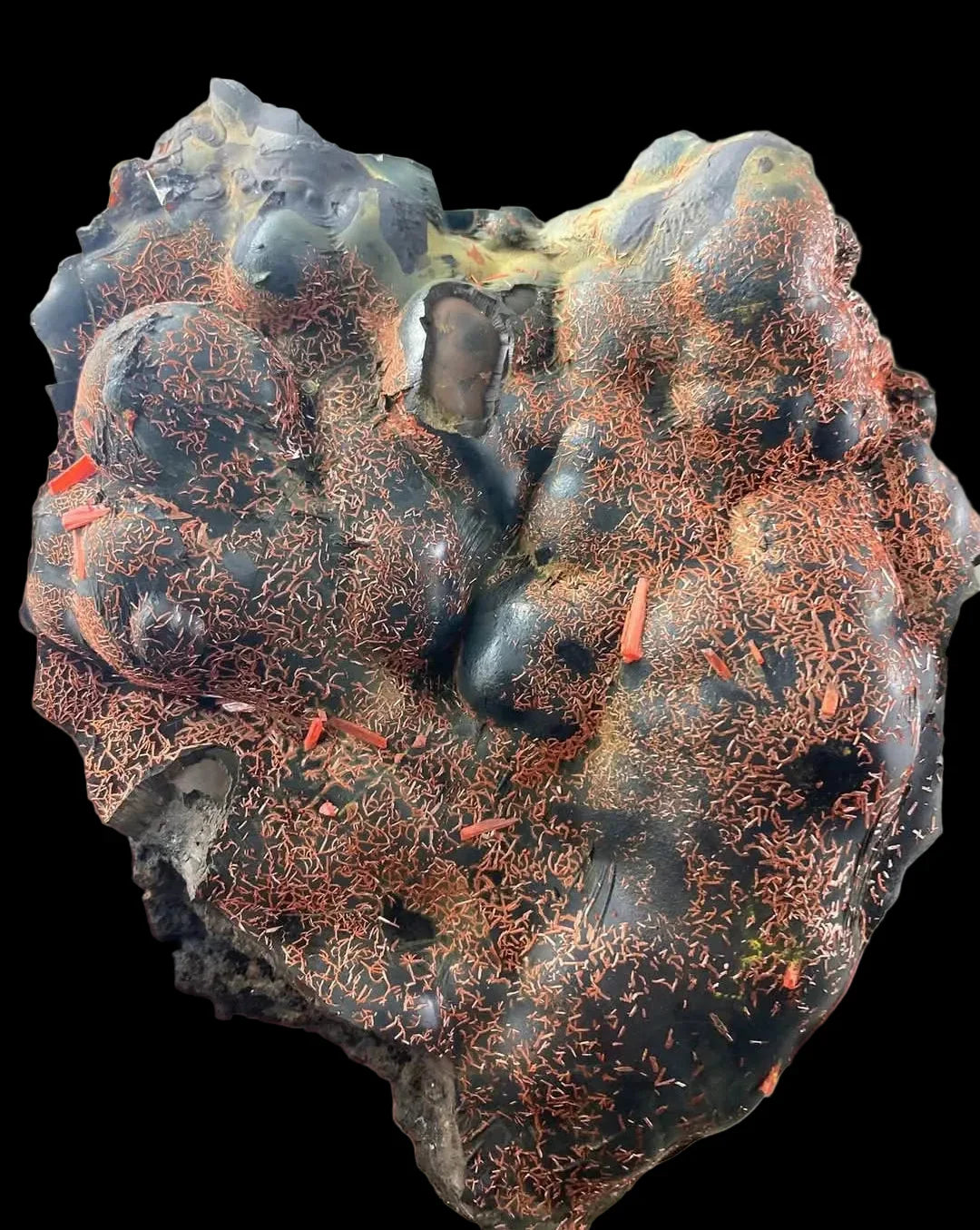 Crocoite with Goethite, West Comet Mine, Dundas, Tasmania