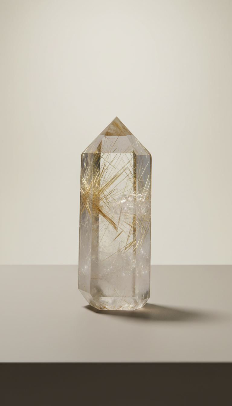 Rare Golden Rutile Quartz Point